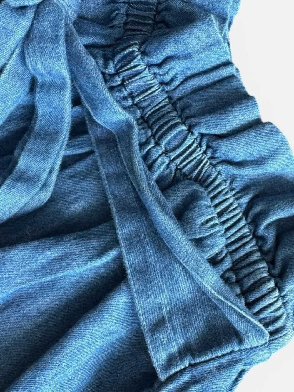 Lightweight Tie-Front Denim Shorts